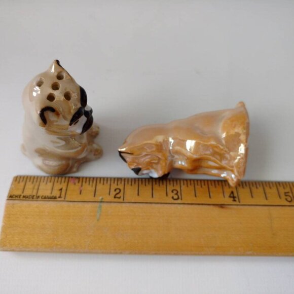 Vintage Lustreware Dog Salt & Pepper Shaker Set Ceramic Porcelain Germany - Picture 8 of 10